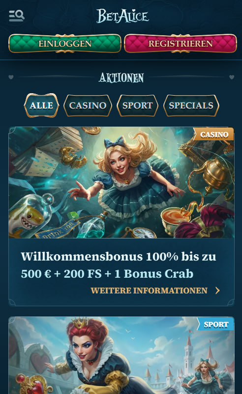 Der Willkommensbonus bei BetAlice So startet das Abenteuer
